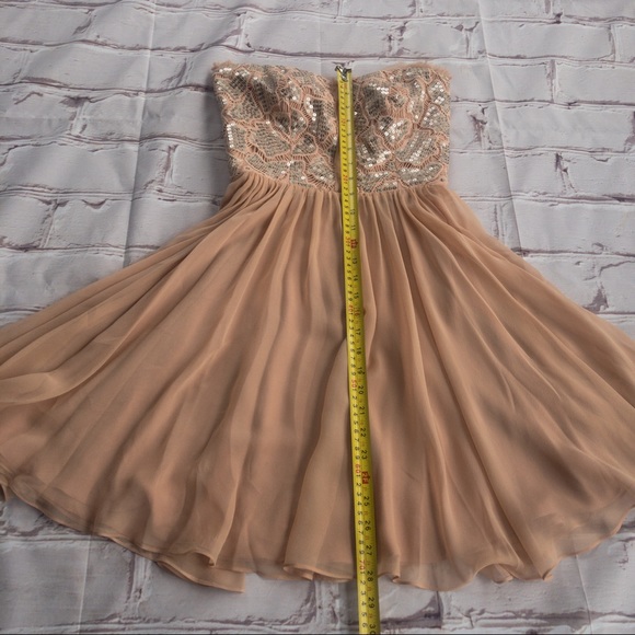 REBECCA TAYLOR Strapless Nude/Dusty Rose Color Mini Dress Women Size 2 - Picture 15 of 15